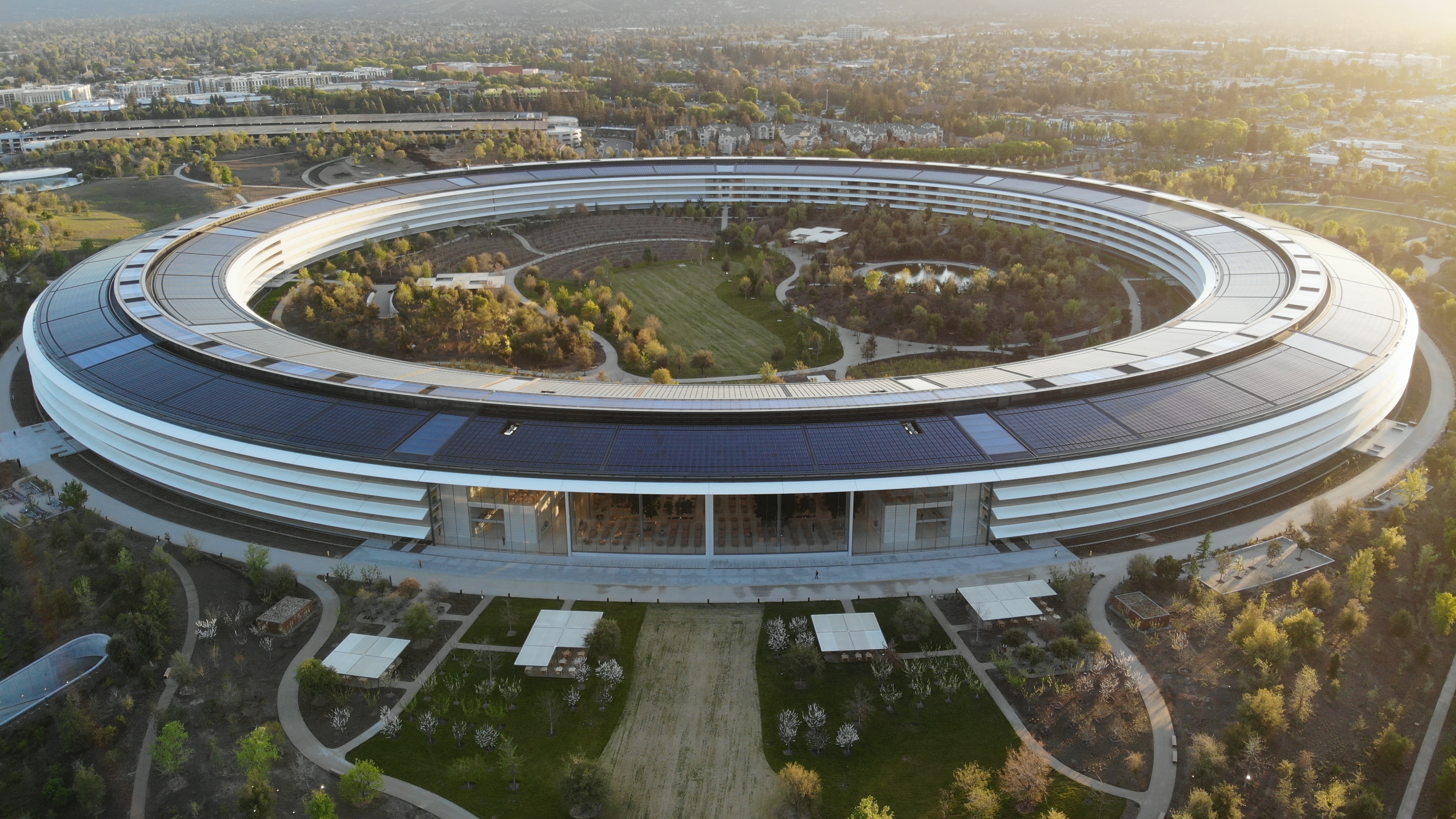 Apple Campus - drone view